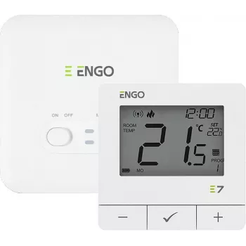 ENGO Controls E7-RFW belaidis termostatas, baltas