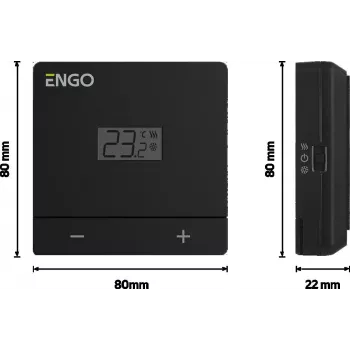 ENGO Controls EASY-230B laidas kasdienis programuojamas kambario termostatas