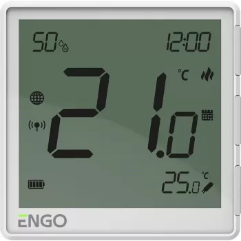 ENGO Controls EONE-BATW White ZigBee Wireless Room Thermostat