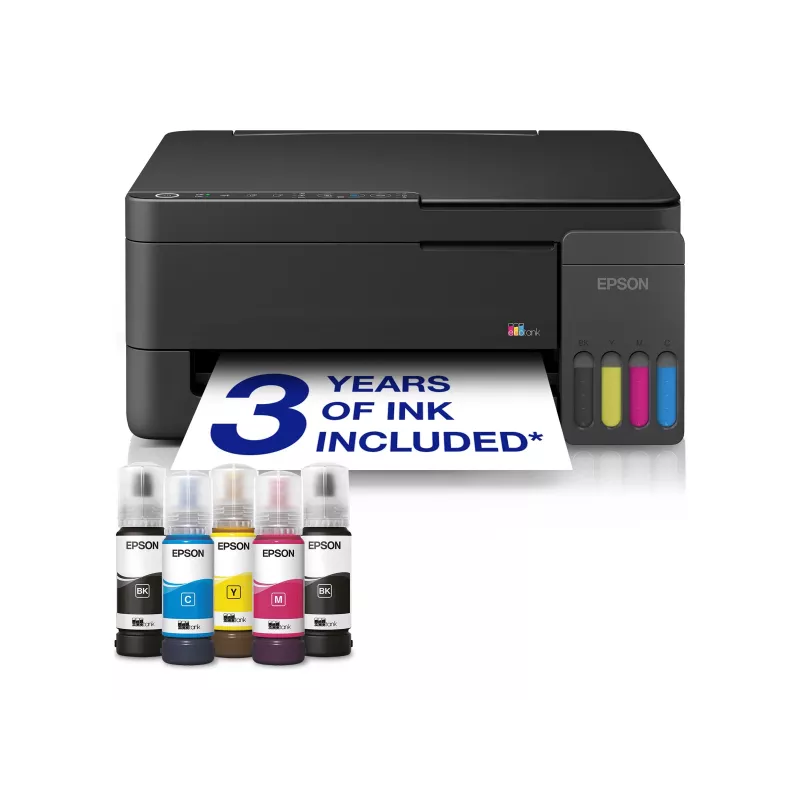 Epson EcoTank L3350 Daugiafunkcis rašalinis spausdintuvas A4, Wi-Fi, juodas