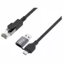 EQUIP 133101 USB-C ir USB-A į RJ45 Gigabit Ethernet adapteris, juodas