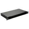 Equip 19 inch 1U optinio pluošto erdvės dėžutė be panelės, plieninė juoda