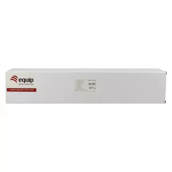 Equip 19 colių kabelių tvarkymo panelė, 5 plastikiniai žiedai, plienas, 1U, juoda (RAL 9005)