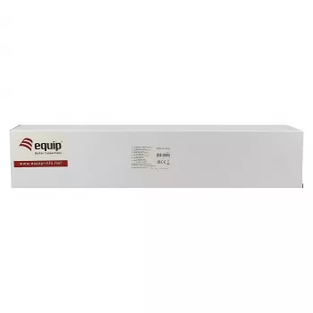 Equip 19 colių kabelių tvarkymo panelė su 5 plastikiniais žiedais, plieninė, 1U, RAL7035