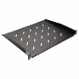 Equip 19 colių fiksuota stelažo lentyna 1U 350 mm juoda serverio stelažams
