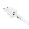 Equip 2-Port USB-C PD3.0/USB-A GaN Wall Charger 20W White
