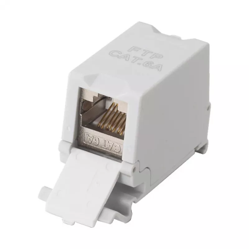Equip Cat6A ekranuotas keystone movas 1xRJ45 DIN rail pilkas