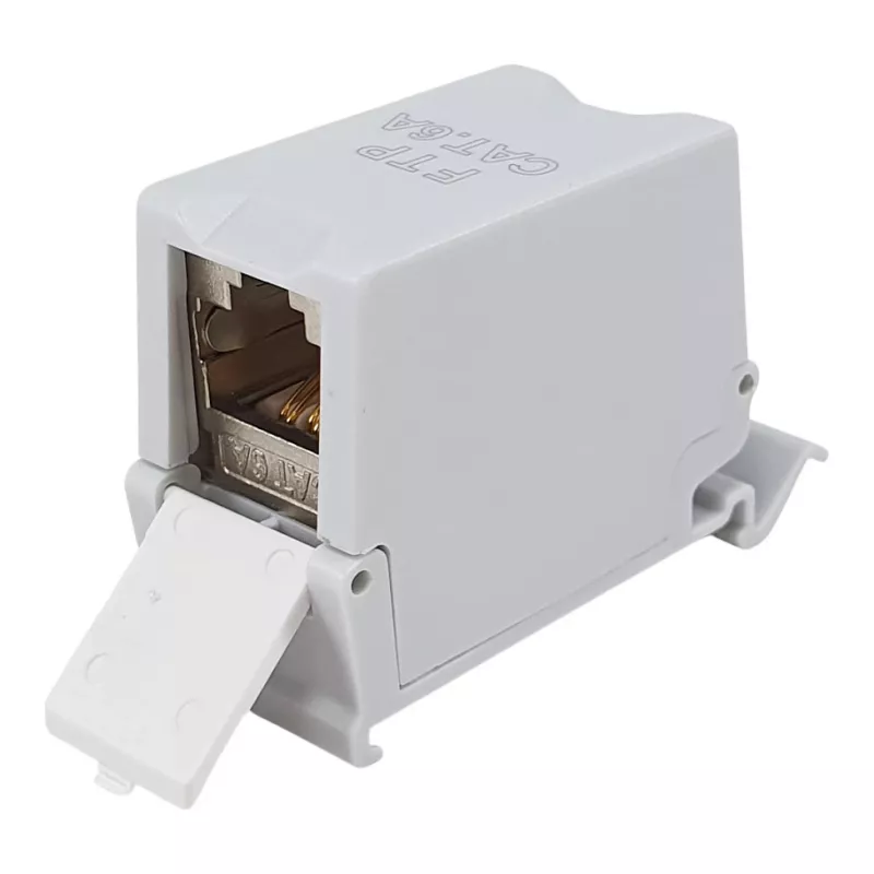 Equip Cat6A ekranuotas keystone movas 1xRJ45 DIN rail pilkas