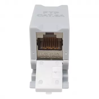 Equip Cat6A ekranuotas keystone movas 1xRJ45 DIN rail pilkas