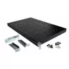 Equip EZVS-19-1-10-B 19 colių 1U fiksuota stelažo lentyna, 1000 mm gylio, juoda – patvari plieninė, 100 kg talpa