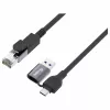 Equip GigaBit USB-C+A į RJ45 adapteris, juodas