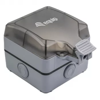 EQUIP paviršiaus montavimo dėžutė 1 prievado Keystone neekranuota lauko pilka IP44