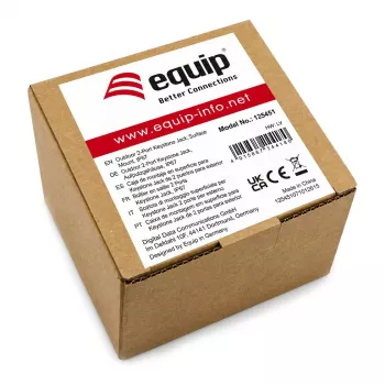 EQUIP paviršiaus montavimo dėžutė 2 prievadų Keystone, neekranuota, lauko, pilka