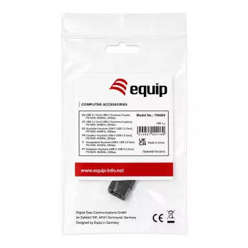 Equip USB-C Keystone mova, USB 3.2 Gen 2, USB-C moteriška į moterišką, juoda