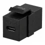 Equip USB-C Keystone mova, USB 3.2 Gen 2, USB-C moteriška į moterišką, juoda