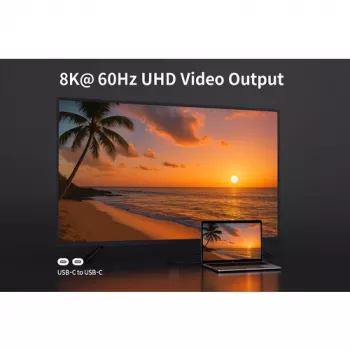 EQUIP USB-C į USB-C aktyvus optinis kabelis 7,5 m, 8K 60Hz, PD 60W, 10Gbps, juodas