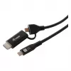 Equip USB-C į USB-C + HDMI adapteris su 100W Power Delivery, 4K 60Hz, aliuminio korpusu