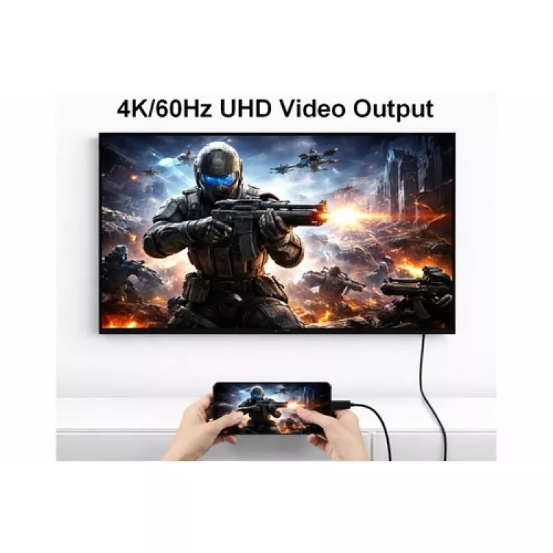 Equip USB-C į USB-C + HDMI adapteris su 100W Power Delivery, 4K 60Hz, aliuminio korpusu