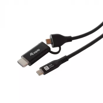 Equip USB-C į USB-C + HDMI adapteris su 100W Power Delivery, 4K 60Hz, aliuminio korpusu