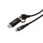 Equip USB-C į USB-C + HDMI adapteris su 100W Power Delivery, 4K 60Hz, aliuminio korpusu