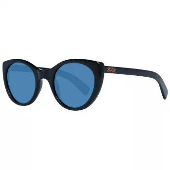 ERMENEGILDO ZEGNA Unisex Akiniai ZC0009-01V50 - Juodas acetatinis rėmelis, pilki lęšiai 50/23/145 mm