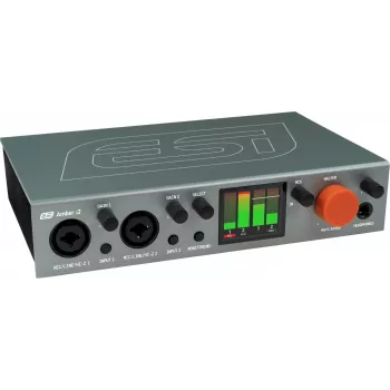 ESI Amber i2 24 bit/192 kHz USB-C garso sąsaja su 2 mikrofono/linijos/instrumentų įėjimais ir +48V fantominiu maitinimu