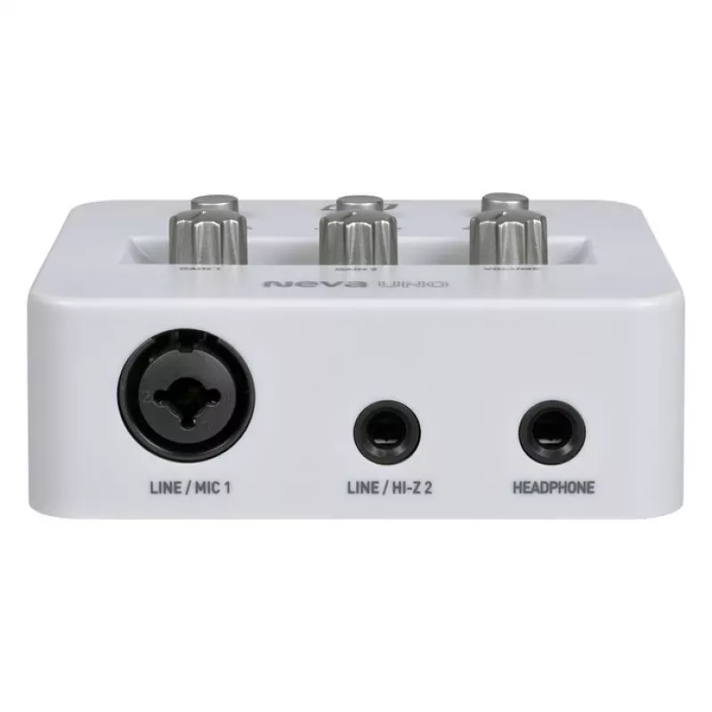 ESI Neva Uno – USB-C garso sąsaja, 24 bitų/192 kHz, 2 įėjimai/2 išėjimai, XLR/TRS kombinuota jungtis, +48V, tiesioginis monitoringas