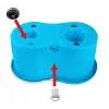 Esperanza EHS005 Rotacinė šluostė su gręžimo mechanizmu, teleskopine rankena, 6 l kibiru, 2 mikropluošto antgaliais, žalia/ pilka