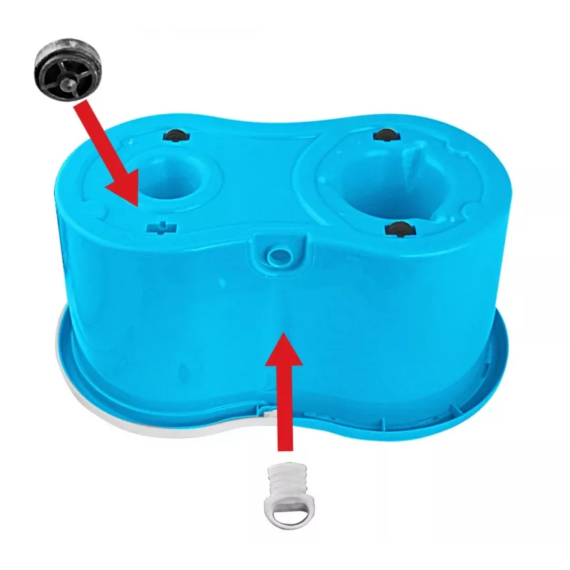 Esperanza EHS005 Rotacinė šluostė su gręžimo mechanizmu, teleskopine rankena, 6 l kibiru, 2 mikropluošto antgaliais, žalia/ pilka