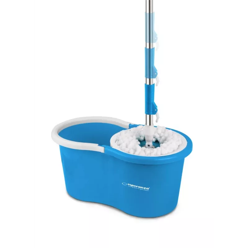 Esperanza EHS005 Rotacinė šluostė su gręžimo mechanizmu, teleskopine rankena, 6 l kibiru, 2 mikropluošto antgaliais, žalia/ pilka