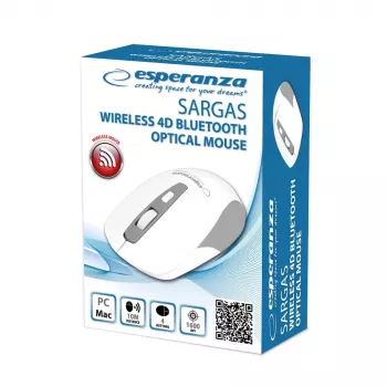 Esperanza EM130W belaidė Bluetooth 4D pelė, balta