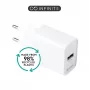 ESTUFF INFINITE (GRS) USB-A 12W įkroviklis, baltas, EU kištukas