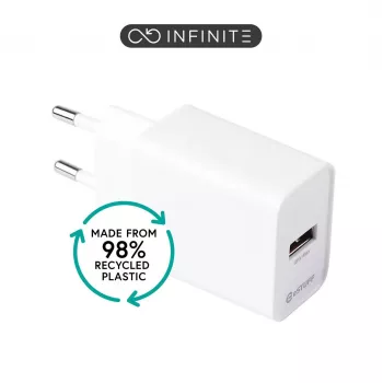 ESTUFF INFINITE (GRS) USB-A 20W įkroviklis baltas EU