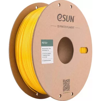 eSUN PETG+ 3D spausdintuvo kaitinamoji gija 1,75mm 1kg geltona popierinė ritė PETG+175Y1P1