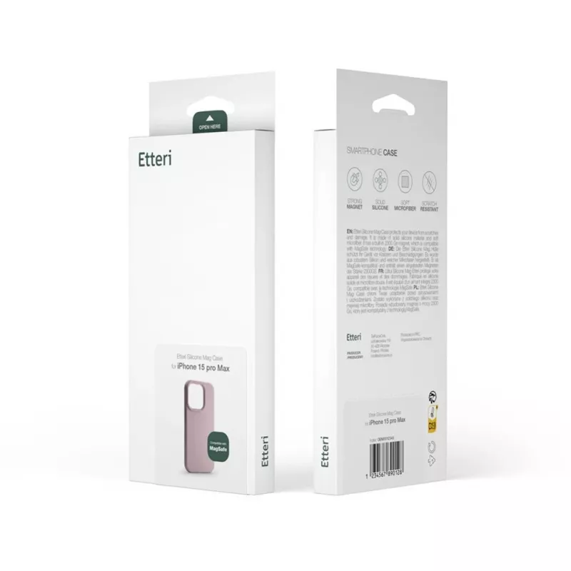 ETTERI Silicone Mag Case, skirta iPhone 16 Pro (6,3 colio), šviesiai rožinė