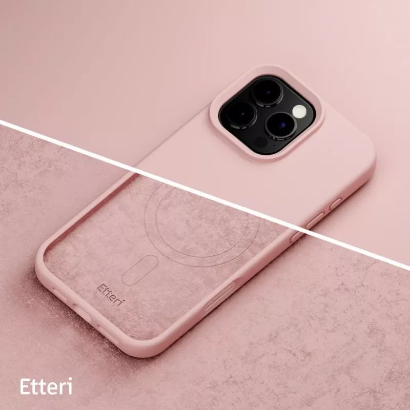ETTERI Silicone Mag Case, skirta iPhone 16 Pro (6,3 colio), šviesiai rožinė