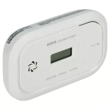 EURA CD-72A2/B anglies monoksido detektorius su LCD ekranu, elektrocheminis jutiklis, 85 dB signalas, sertifikuotas pagal EN 50291-1