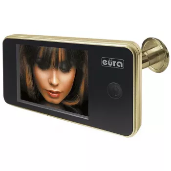 EURA VDP-01C1 ERIS Skaitmeninis durų žiūronas 3,2 inch LCD Gold