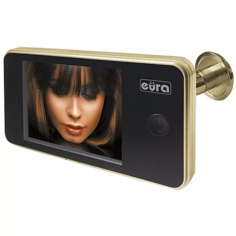 EURA VDP-01C1 ERIS Skaitmeninis durų žiūronas 3,2 inch LCD Gold