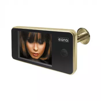 EURA VDP-01C1 ERIS Skaitmeninis durų žiūronas 3,2 inch LCD Gold