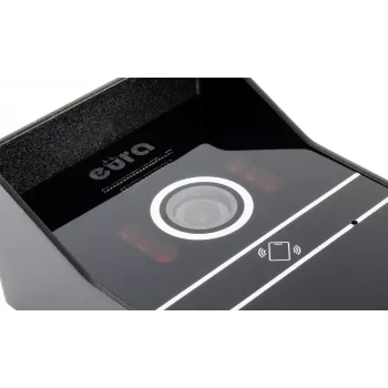 EURA VDP-80C5 dviejų šeimų vaizdo domofono sistema, balta, 2x 7 inch LCD, FHD, 1080p kamera, RFID skaitytuvas, montuojama ant paviršiaus
