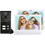 EURA VDP-80C5 dviejų šeimų vaizdo domofono sistema, balta, 2x 7 inch LCD, FHD, 1080p kamera, RFID skaitytuvas, montuojama ant paviršiaus