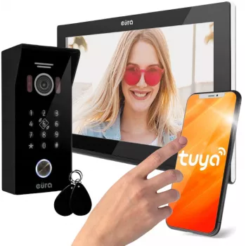 Eura VDP-99C5 Vaizdo Domofonas, 7 colių TFT LCD, WiFi, RFID, Tuya Smart, Juodas
