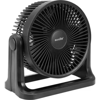 EUROLITE AKKU AF-10 Mini tylus ventiliatorius, juodas, 23 cm Ø, maitinamas baterija, veikia iki 11,5 h