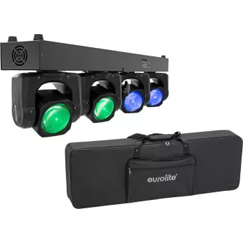 EUROLITE LED TMH Bar B240 Moving-Head Beam Set su minkštu krepšiu – 4x 60W RGBW scenos apšvietimas
