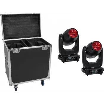 EUROLITE rinkinys 2x LED TMH-S400 CMY Moving Head Beam/Spot/Wash + lagaminas su ratukais