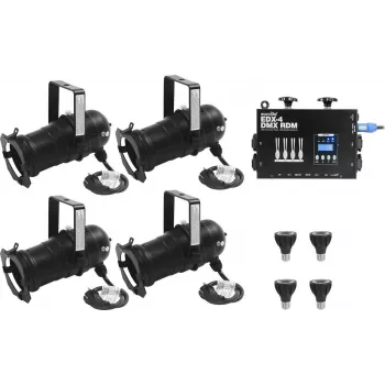 EUROLITE rinkinys 4x PAR-20 Spot sw dim2warm + EDX-4 DMX RDM LED-Dimmerpack (20000695)
