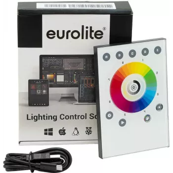 EUROLITE TOUCH-512 savarankiškas grotuvas baltas DMX valdiklis 512 kanalų, montuojamas ant sienos