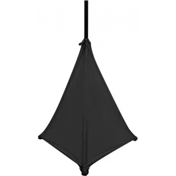 EUROLITE Tripod Scrim juodas trijų pusių tempiamos medžiagos uždangalas su kibukais ir transportavimo krepšiu 83312142