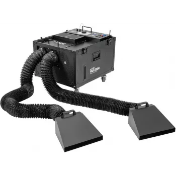 EUROLITE WLF-2500 Water Low Fog PRO 2500W žemojo rūko mašina su 10L vandens ir 5L skysčio bakais, DMX512, taimeriu, laidiniu pultu 51702062